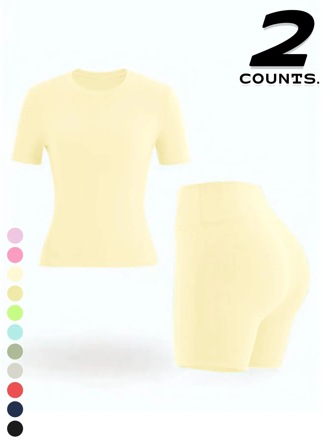 Elevate Your Workout: Women's Comfortable Outdoor Sport Set - Breathable Short Sleeve & Shorts in Vibrant Colors for Running, Yoga, and Casual Wear