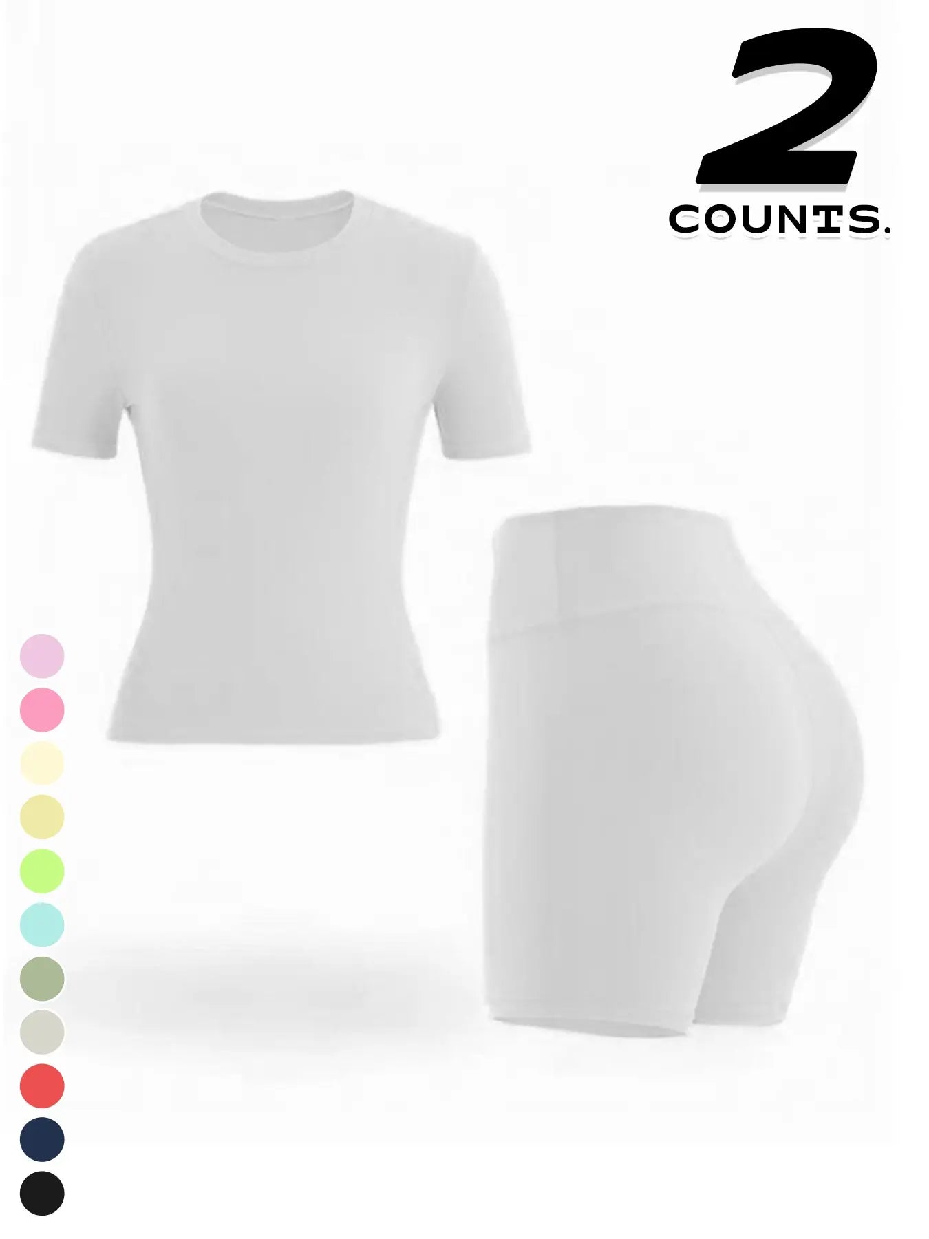 Elevate Your Workout: Women's Comfortable Outdoor Sport Set - Breathable Short Sleeve & Shorts in Vibrant Colors for Running, Yoga, and Casual Wear