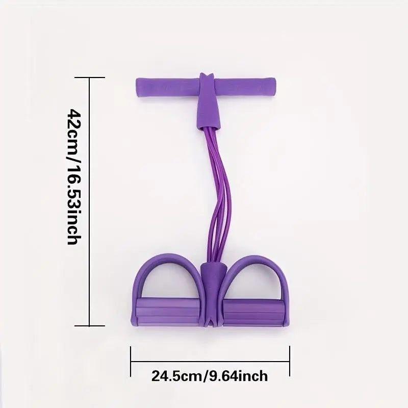 Ultimate 6-Tube Fitness Resistance Band with Foot Pedals – Portable, Elastic, and User-Friendly for All Fitness Levels!