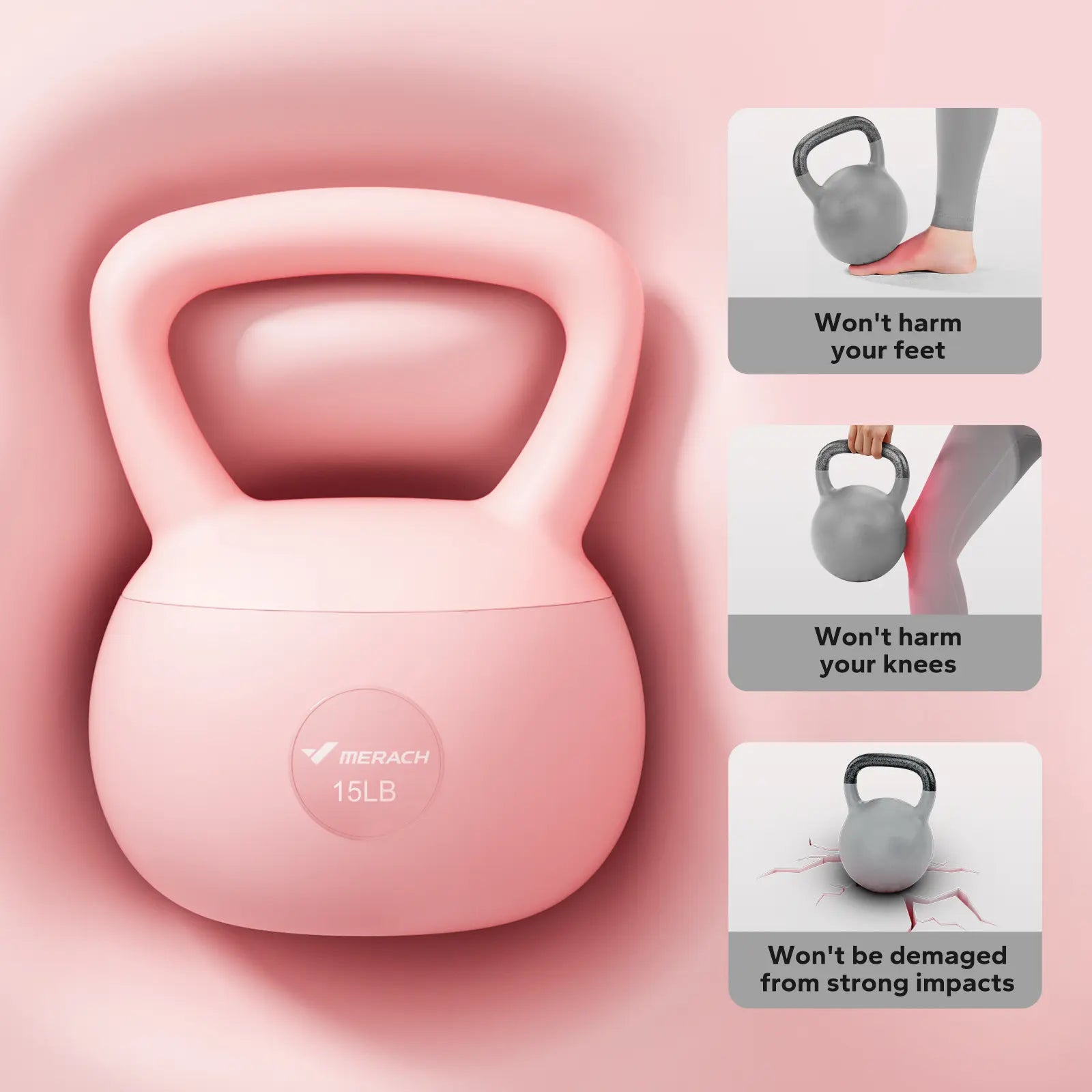 Merach Soft Kettlebell with Handle for Weightlifting Conditioning Strength and Core Training, Weightlifting Kettlebell for Home Gym, Fitness Equipment Summervibes