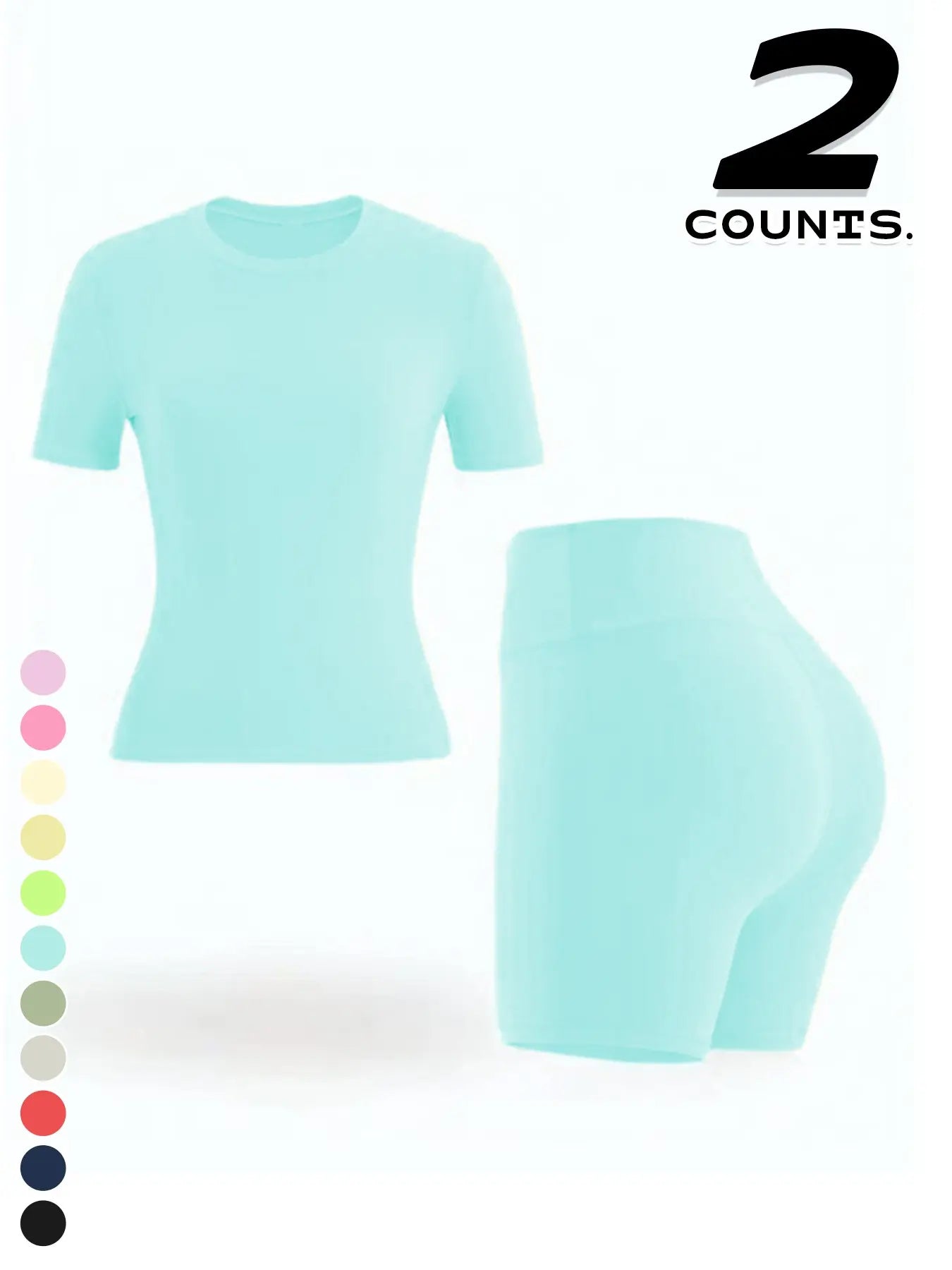 Elevate Your Workout: Women's Comfortable Outdoor Sport Set - Breathable Short Sleeve & Shorts in Vibrant Colors for Running, Yoga, and Casual Wear