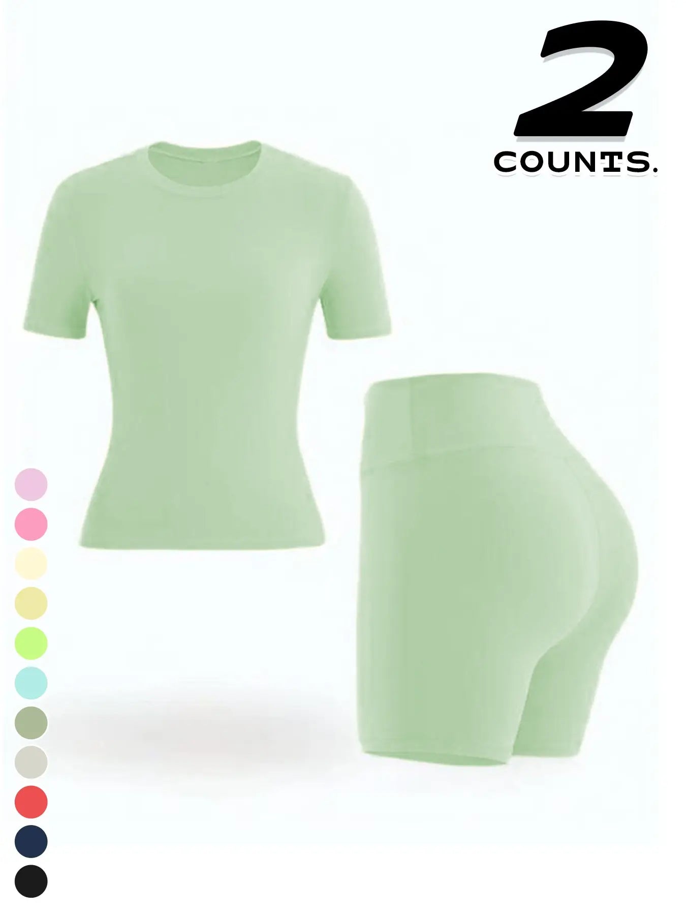 Elevate Your Workout: Women's Comfortable Outdoor Sport Set - Breathable Short Sleeve & Shorts in Vibrant Colors for Running, Yoga, and Casual Wear