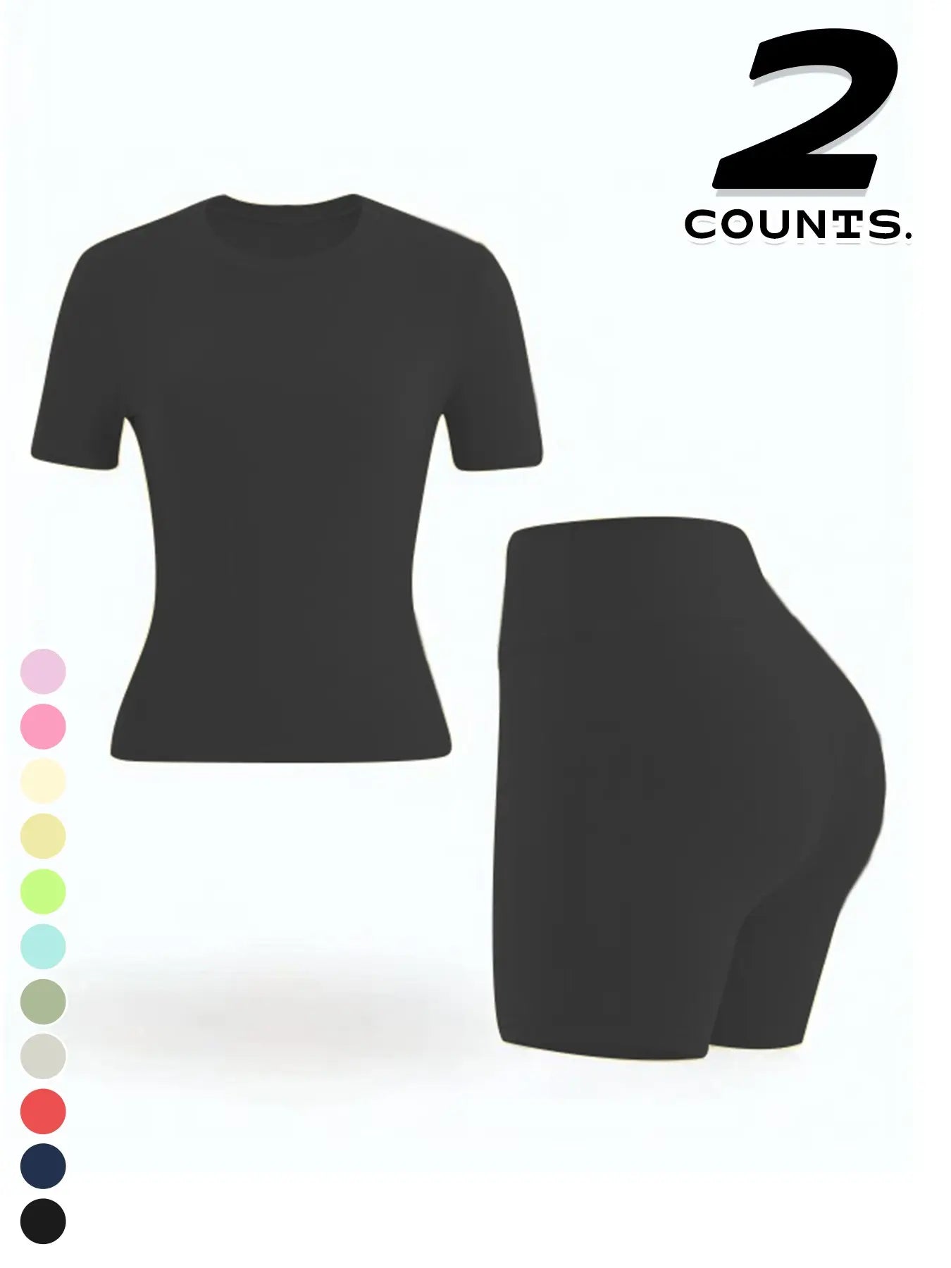 Elevate Your Workout: Women's Comfortable Outdoor Sport Set - Breathable Short Sleeve & Shorts in Vibrant Colors for Running, Yoga, and Casual Wear