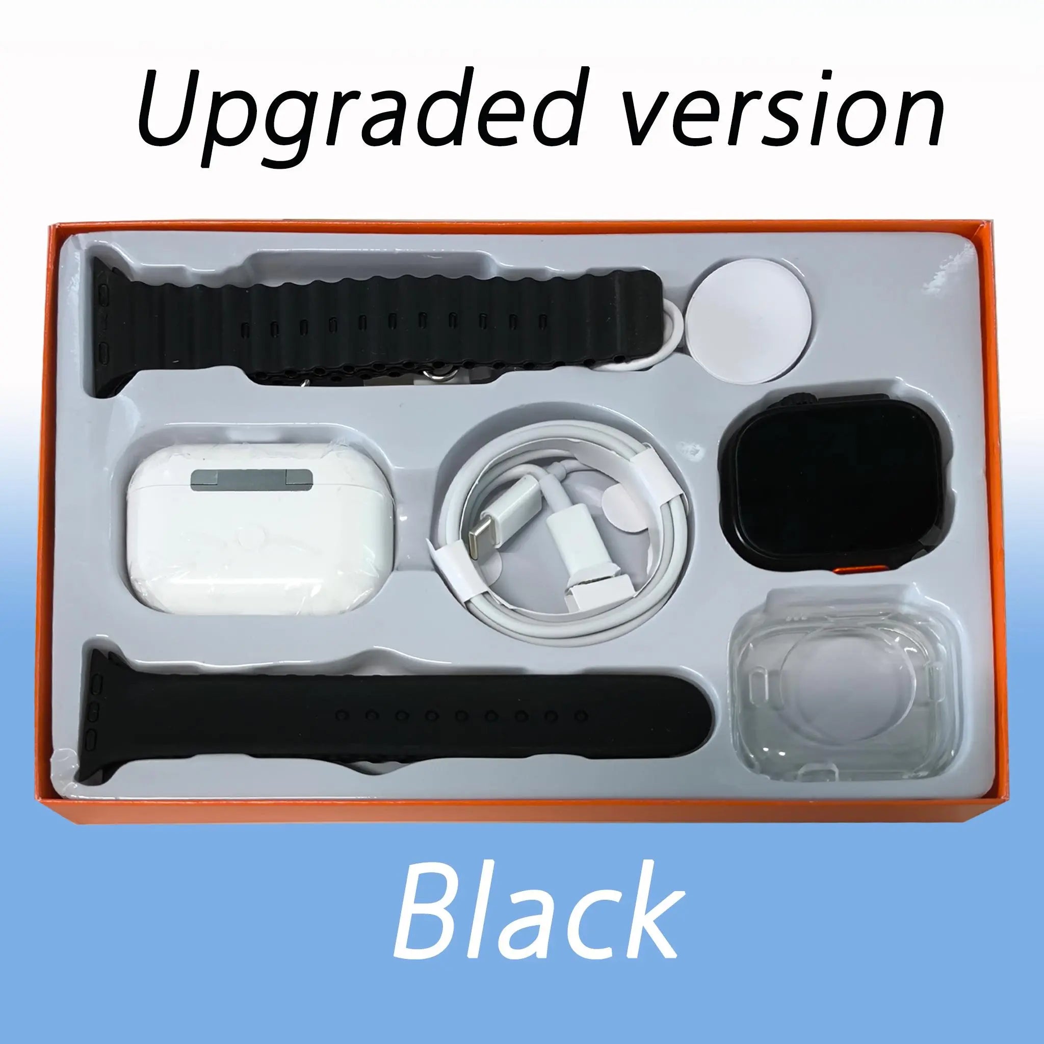 All-in-One Smart Watch Kit with Bluetooth Headphones, Type-C Cable & Audio Support