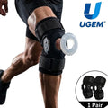 Ultimate Professional Hinged Knee Brace - Dual Stabilizers & Gel Pad for ACL, MCL, Meniscus Tear & Arthritis Relief - Adjustable Compression Wrap for Fast Recovery (1 Pair)