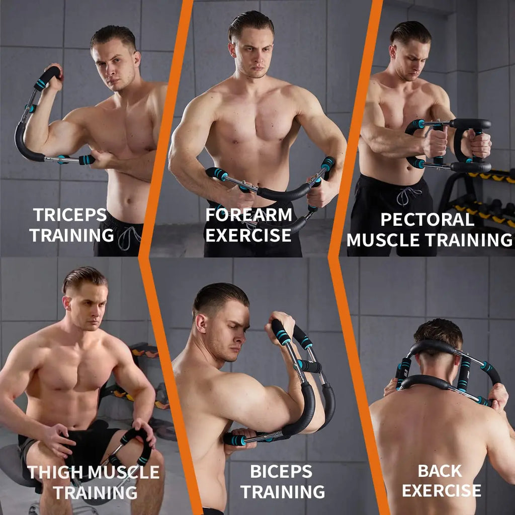 HOTWAVE Arm Trainer, Adjustable Chest Workout Equipment, Arm Trainer for Men, Chest Trainer for Men, Shoulder Muscle Training, Portable Spring Resistance Home Fitness Equipment Summerwins Fathersdaygift