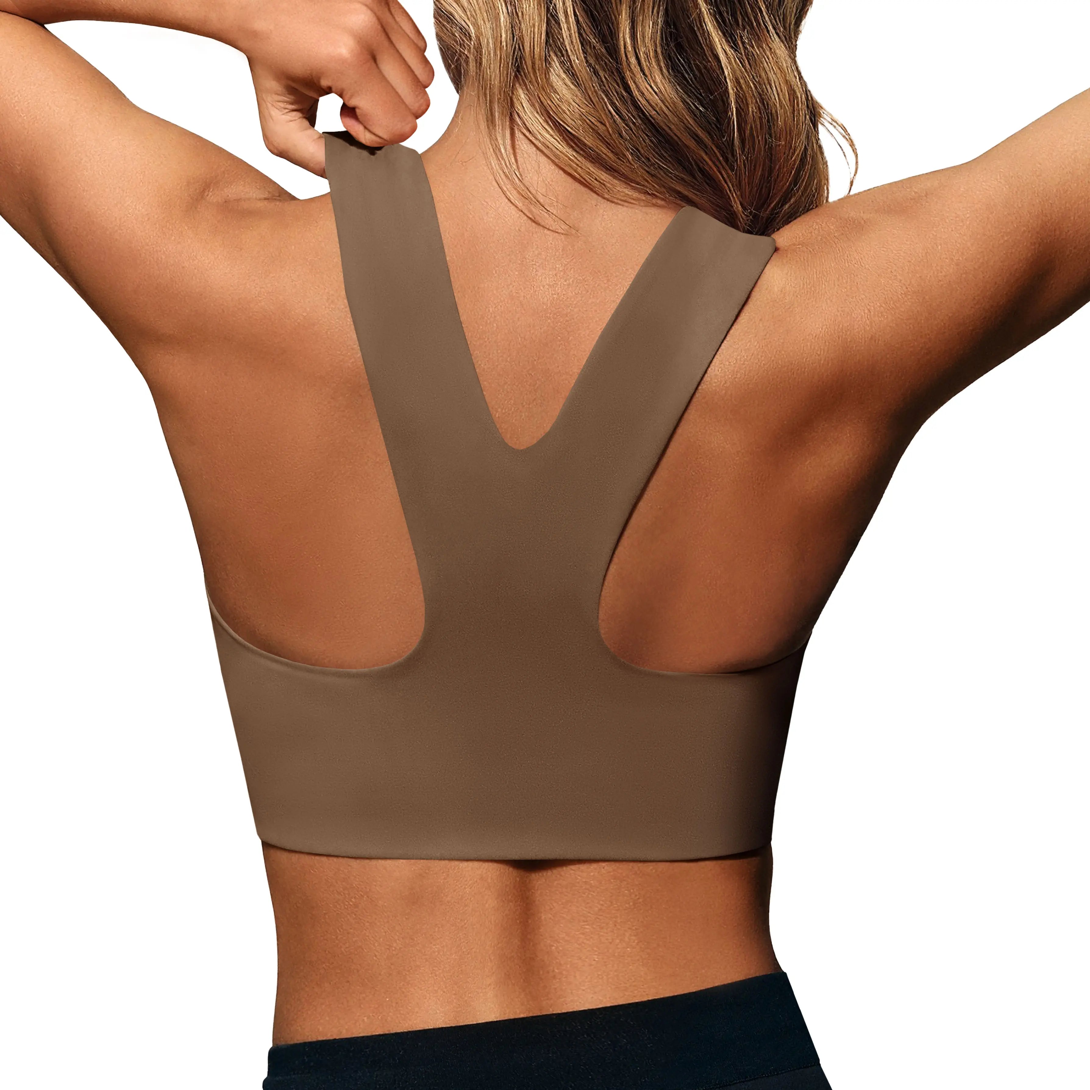 Buttery Soft Square Neck Padded Seamless Longline Sports Bra - Ultimate Support for Yoga & Running