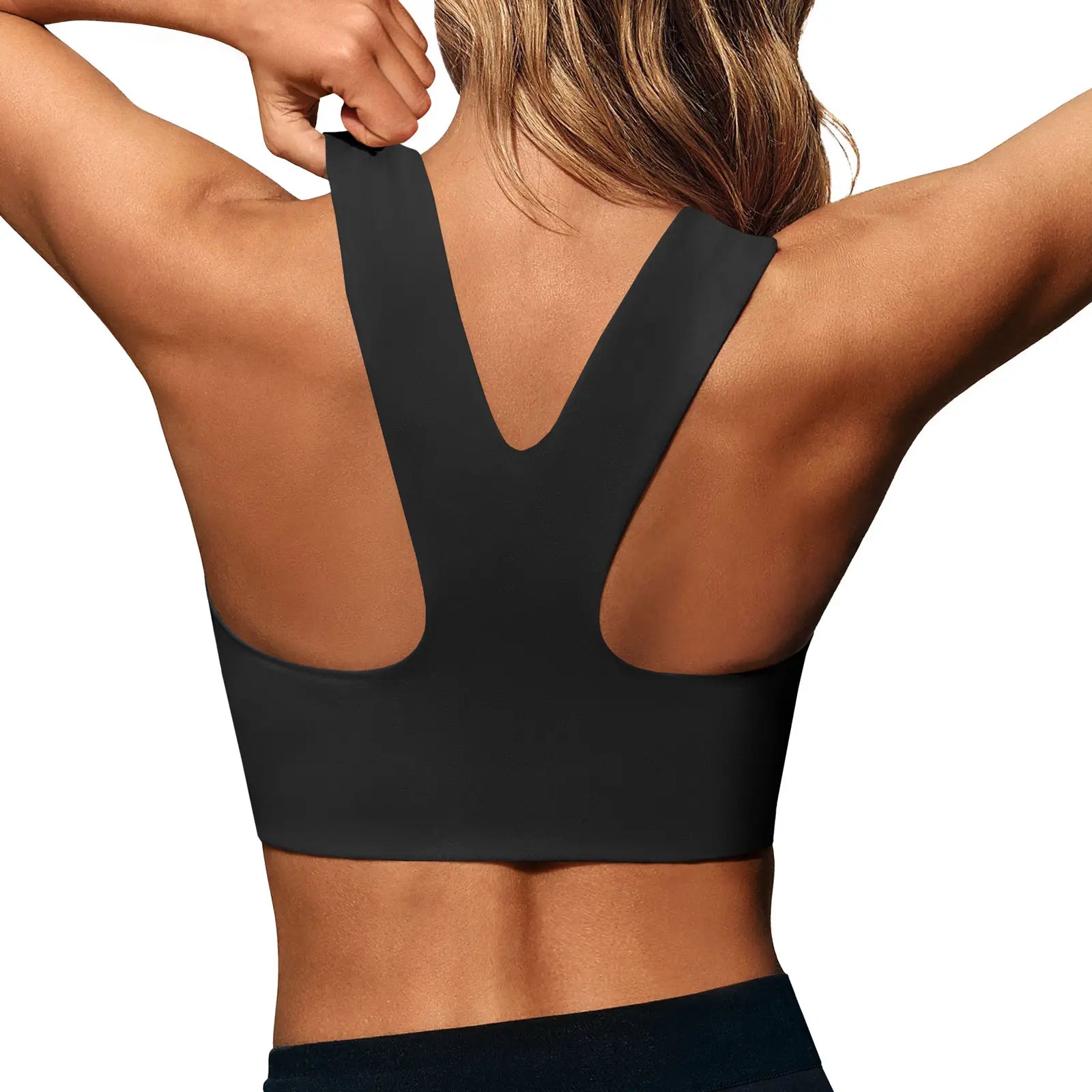 Buttery Soft Square Neck Padded Seamless Longline Sports Bra - Ultimate Support for Yoga & Running